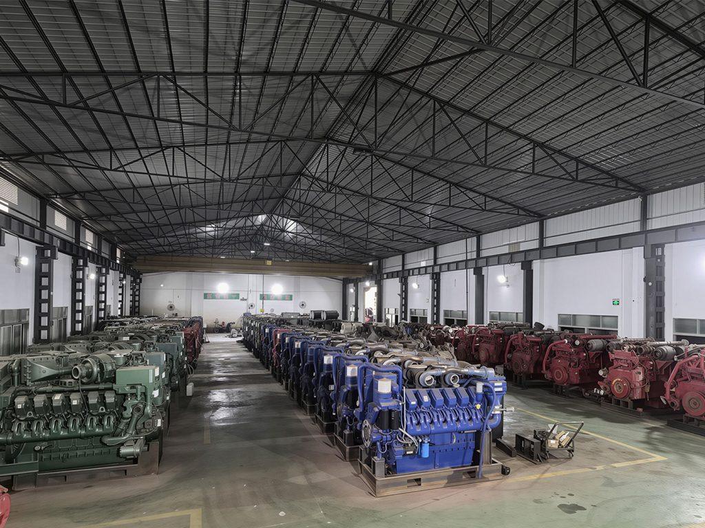 HXH Power generator warehouse interior with multiple units