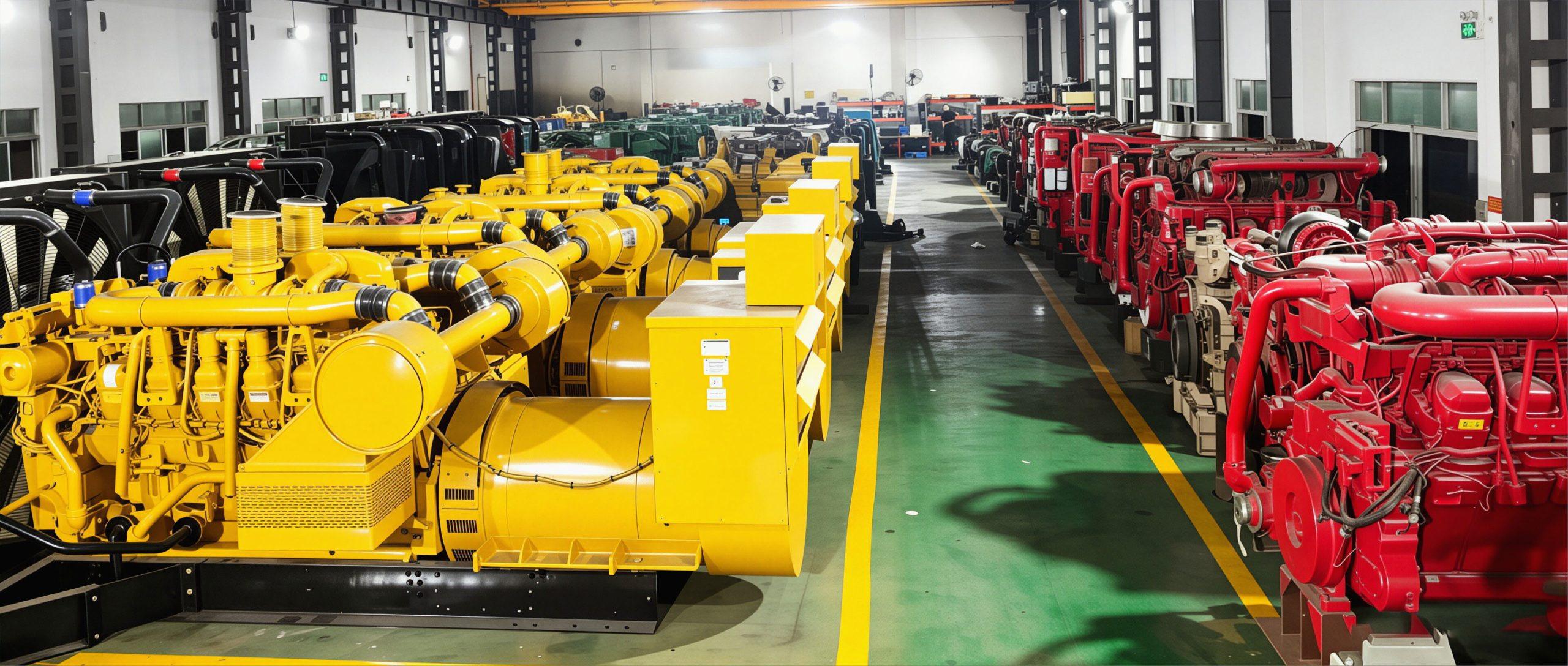 HXH Power large warehouse stock of yellow diesel generators