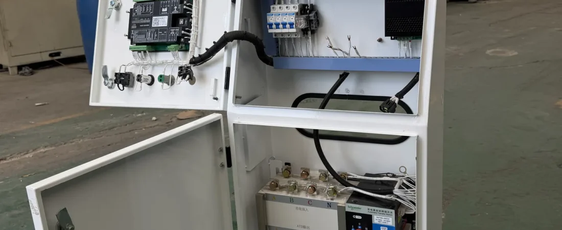 Used Generator Alternator and Control Panel Inspection
